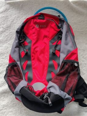 Men's Red and Gray Outdoor Backpack